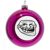 Purple Christmas tree ornament bauble 8cm