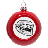 Red Christmas tree ornament bauble 8cm