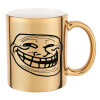 Mug ceramic, gold mirror, 330ml