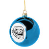 Blue Christmas tree ball ornament 8cm