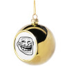 Golden Christmas tree ball ornament 8cm