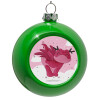 Green Christmas tree ornament bauble 8cm