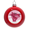 Red Christmas tree ornament bauble 8cm