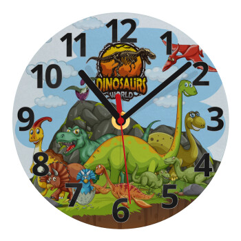 Dinosaur's world, Ρολόι τοίχου γυάλινο (20cm)