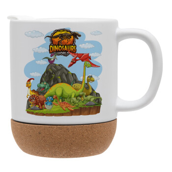 Dinosaur's world, Ceramic coffee mug Cork (MAT), 330ml (1pcs)