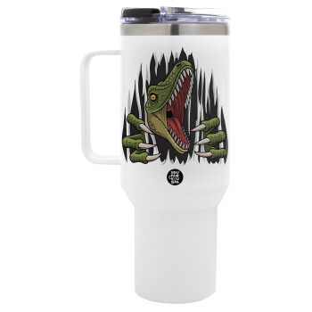 Dinosaur scratch, Mega Tumbler με καπάκι, διπλού τοιχώματος (θερμό) 1,2L