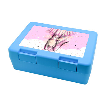 Ballerina shoes, Children's cookie container LIGHT BLUE 185x128x65mm (BPA free plastic)