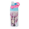 Children's hot water bottle, stainless steel, with safety straw, Pink/BlueCiel (360ml) BPA FREE