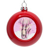 Red Christmas tree ornament bauble 8cm