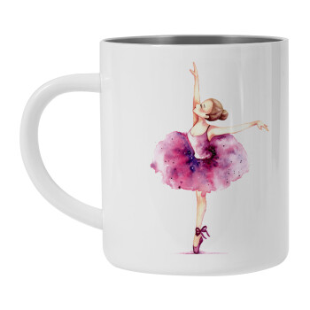 Ballerina watercolor, Mug Stainless steel double wall 450ml