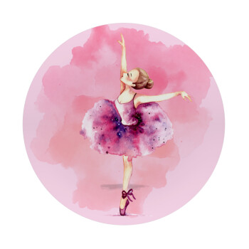 Ballerina watercolor, Mousepad Round 20cm