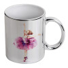 Mug ceramic, silver mirror, 330ml