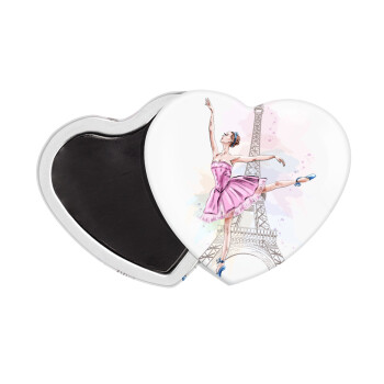 Ballerina in Paris, Μαγνητάκι καρδιά (57x52mm)