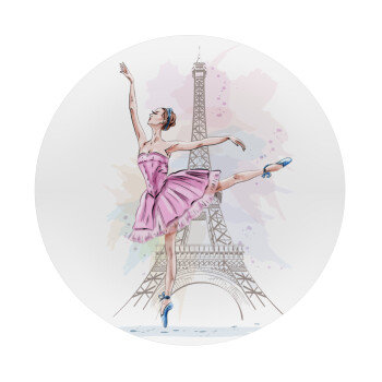Ballerina in Paris, Mousepad Round 20cm