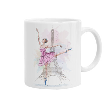 Ballerina in Paris, Ceramic coffee mug, 330ml (1pcs)