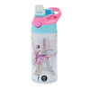 Children's hot water bottle, stainless steel, with safety straw, Pink/BlueCiel (360ml) BPA FREE