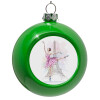 Green Christmas tree ornament bauble 8cm