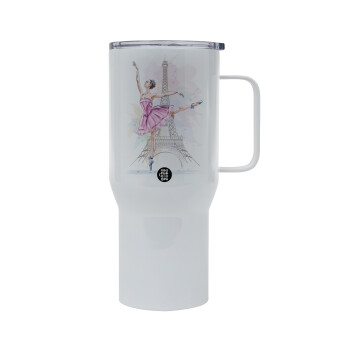 Ballerina in Paris, Mega Stainless steel Tumbler with lid, double wall 750L