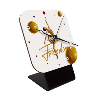 Gold Dancer, Επιτραπέζιο ρολόι ξύλινο με δείκτες (10cm)