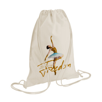 Gold Dancer, Backpack bag GYMBAG natural (28x40cm)