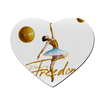 Gold Dancer, Mousepad heart 23x20cm