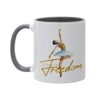 Gold Dancer, Mug colored grey, ceramic, 330ml