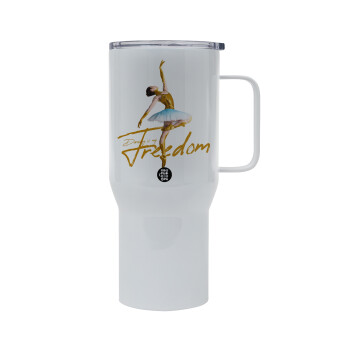 Gold Dancer, Mega Stainless steel Tumbler with lid, double wall 750L