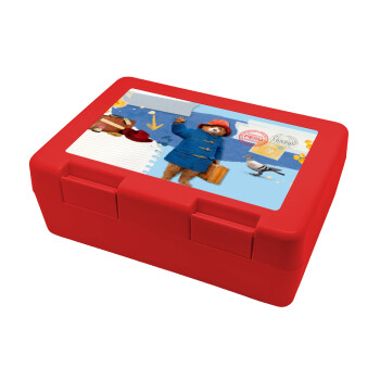 Αρκουδάκι Πάντινγκτον, Children's cookie container RED 185x128x65mm (BPA free plastic)