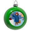 Green Christmas tree ornament bauble 8cm