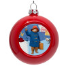 Red Christmas tree ornament bauble 8cm