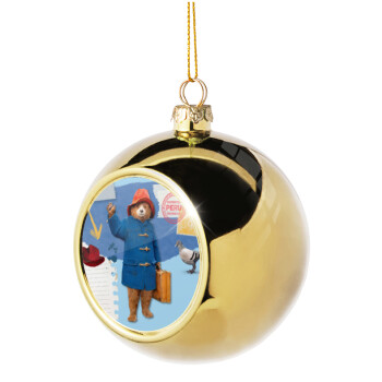 Αρκουδάκι Πάντινγκτον, Golden Christmas tree ball ornament 8cm