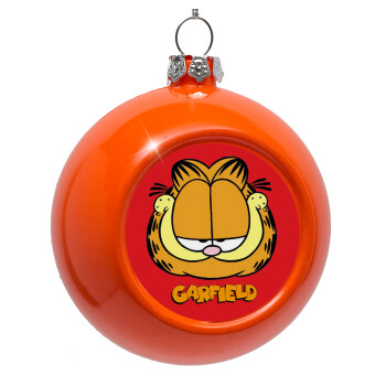 Garfield, Στολίδι Χριστουγεννιάτικη μπάλα δένδρου Πορτοκαλί 8cm