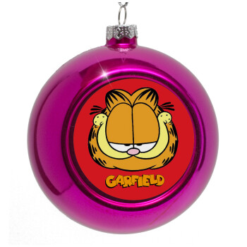 Garfield, Purple Christmas tree ornament bauble 8cm