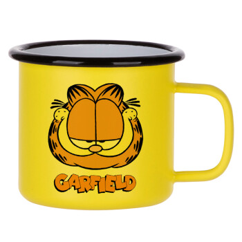 Garfield, Metallic enamel MATT Yellow cup 360ml