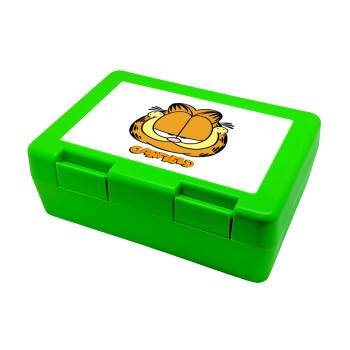 Garfield, Children's cookie container GREEN 185x128x65mm (BPA free plastic)