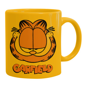 Garfield, Ceramic coffee mug yellow, 330ml (1pcs)