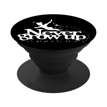 Peter pan, Never Grow UP, Phone Holders Stand  Black Hand-held Mobile Phone Holder