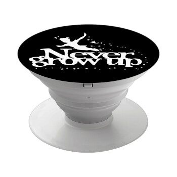 Peter pan, Never Grow UP, Phone Holders Stand  White Hand-held Mobile Phone Holder