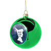 Στολίδι Χριστουγεννιάτικη μπάλα δένδρου Πράσινη 8cm