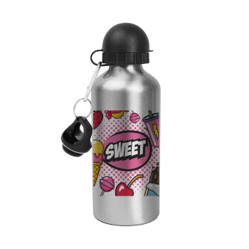SWEET, Metallic water jug, Silver, aluminum 500ml