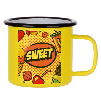 SWEET, Metallic enamel MATT Yellow cup 360ml