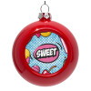 Red Christmas tree ornament bauble 8cm