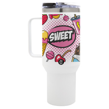 SWEET, Mega Tumbler με καπάκι, διπλού τοιχώματος (θερμό) 1,2L