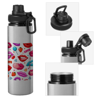 LIPS, Metallic water bottle with safety cap, 850ml aluminum