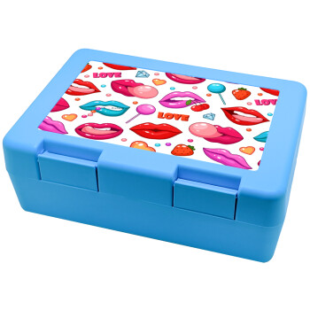 LIPS, Children's cookie container LIGHT BLUE 185x128x65mm (BPA free plastic)