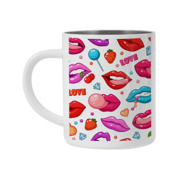 LIPS, Mug Stainless steel double wall 450ml