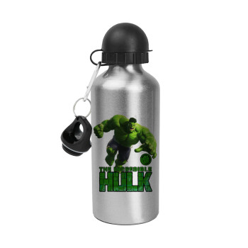 Hulk, Metallic water jug, Silver, aluminum 500ml