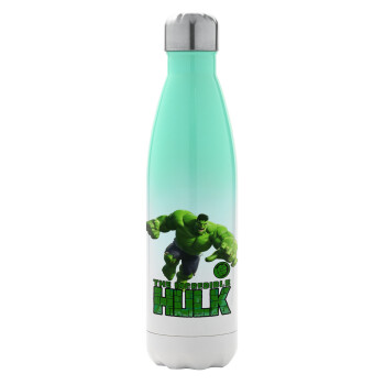 Hulk, Metal mug thermos Green/White (Stainless steel), double wall, 500ml