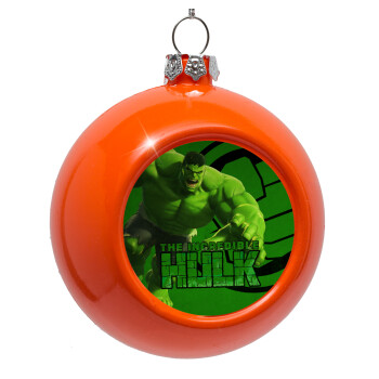 Hulk, Orange Christmas tree ornament bauble 8cm