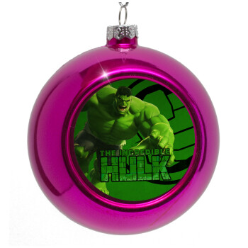 Hulk, Purple Christmas tree ornament bauble 8cm